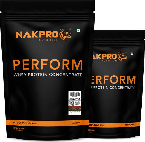 Nakpro Perform Whey Protein Concentrate | 24g Protein | Trustified Certifiied | Whey Protein