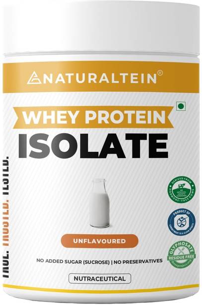 NATURALTEIN Natural Isolate Unflavored | 27g Protein Per Serving | Naturally Sweetened Whey Protein