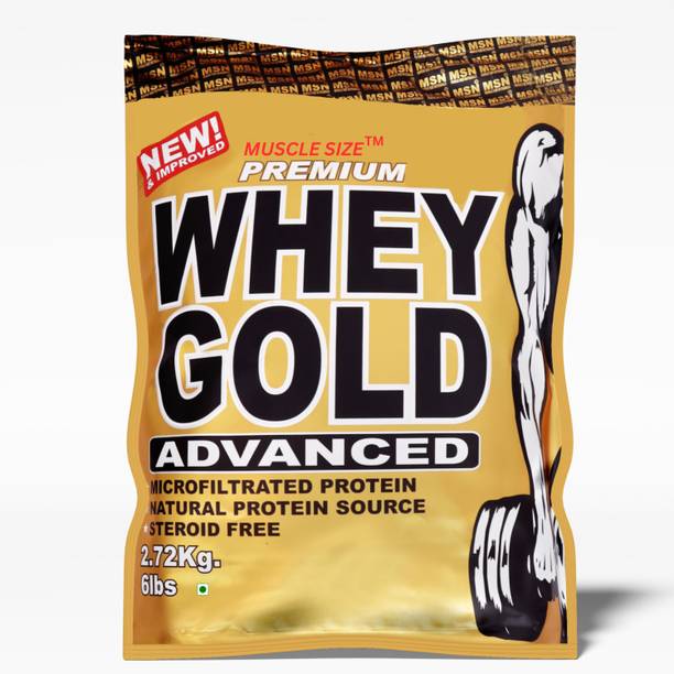 MUSCLE SIZE Premium Whey Gold Advanced (6lbs,2.720kg) Chocolate Whey Protein