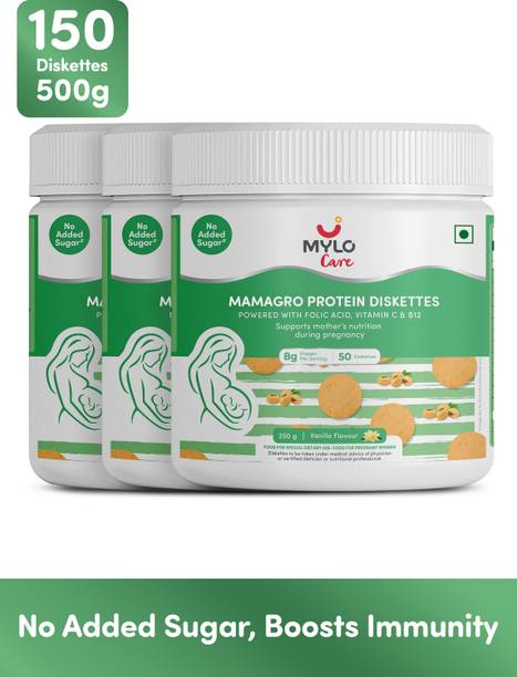 Mylo MamaGro Pregnancy Diskettes - No Added Sugar, Easy to Digest , Protein Cookie