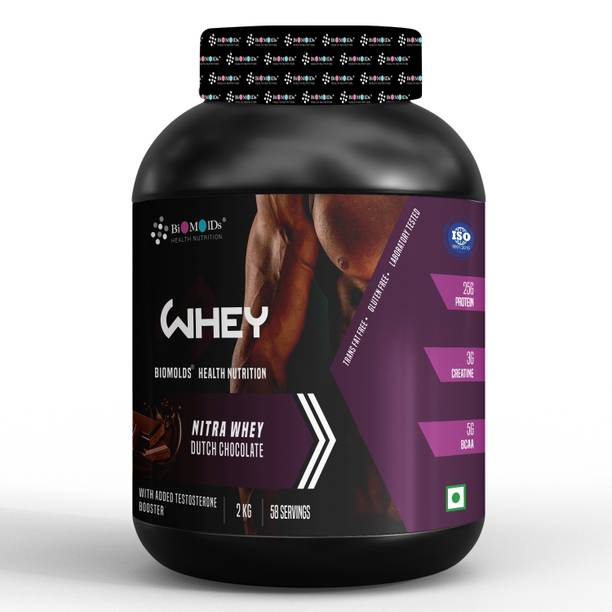 BIOMOLDS GMP Certified | 25g Protein | 3g Creatine | 5g BCAA | Rosehip Extract, Nitra Whey Protein