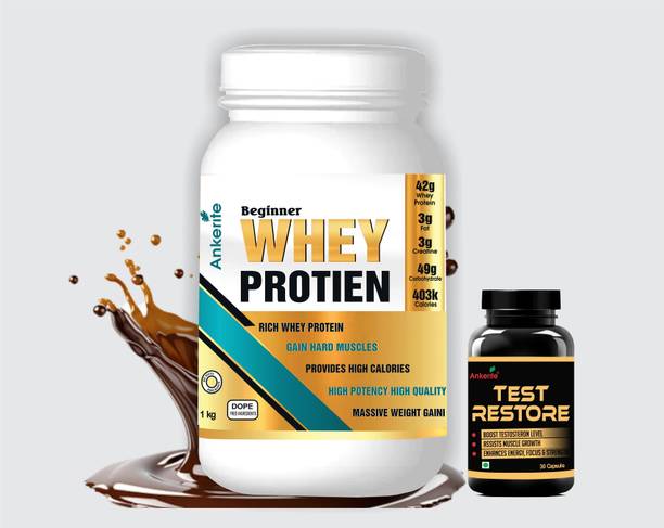Ankerite Begineer Whey Protein with Testosterone Booster combo Whey Protein