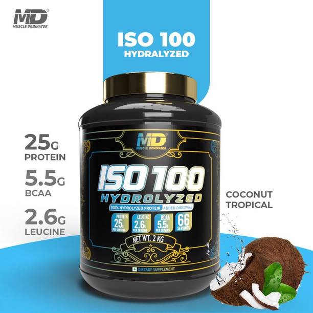 Muscle Dominator ISO100 HYDROLYZED WHEY|25G Protein|2.6G Leucine|5.5G BCAA Whey Protein