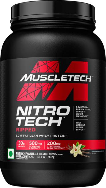 Muscletech NitroTech Ripped Protein Powder for Muscle Support Low Fat Lean Protein Blends
