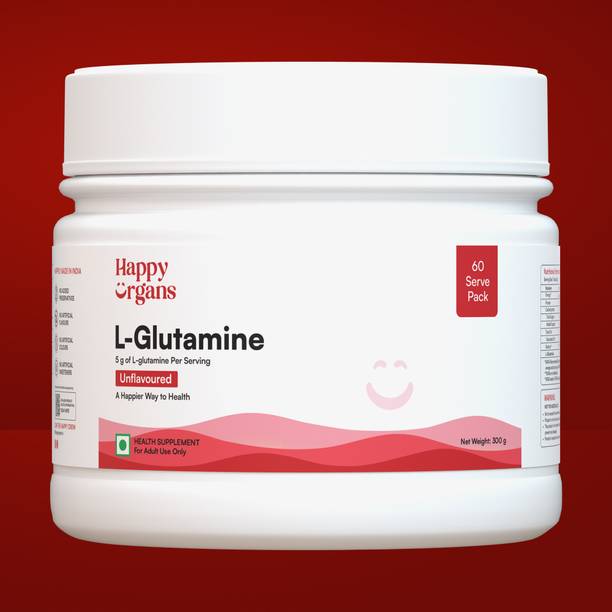 Happy Organs L-Glutamine Powder Support Immunity Muscle Recovery, Gut Health with Gluten free Glutamine