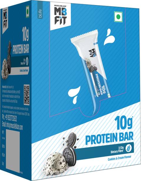 MUSCLEBLAZE 10 g Protein Bar, Gluten-Free, Healthy Protein Snacks, For Energy & Fitness Protein Bars