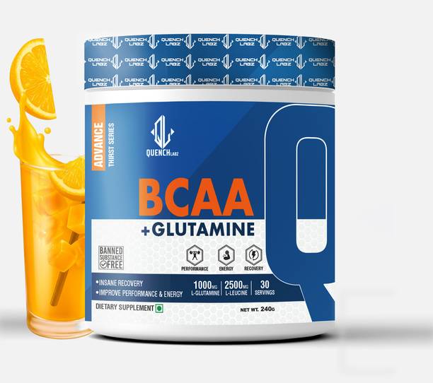 QUENCHLABZ BCAA + Glutamine - Muscle Recovery Supplement BCAA