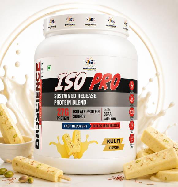 Bioscience Nutrition 100% Whey Isolate Kulfi Flavour 1kg | Lean Muscle Growth Supplement Whey Protein
