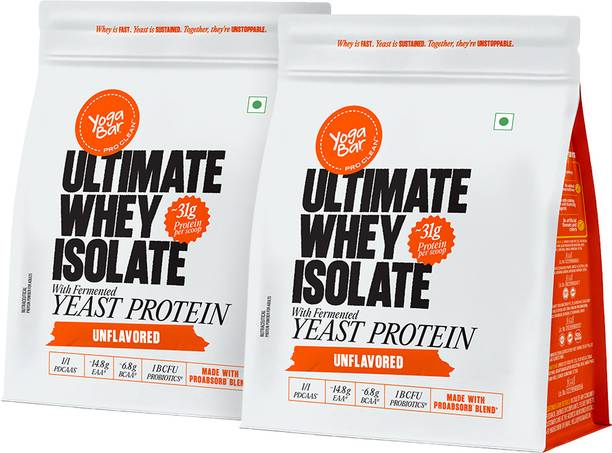 Yogabar Ultimate Whey Protein Powder|Whey Isolate + Yeast Protein|31g Protein Whey Protein
