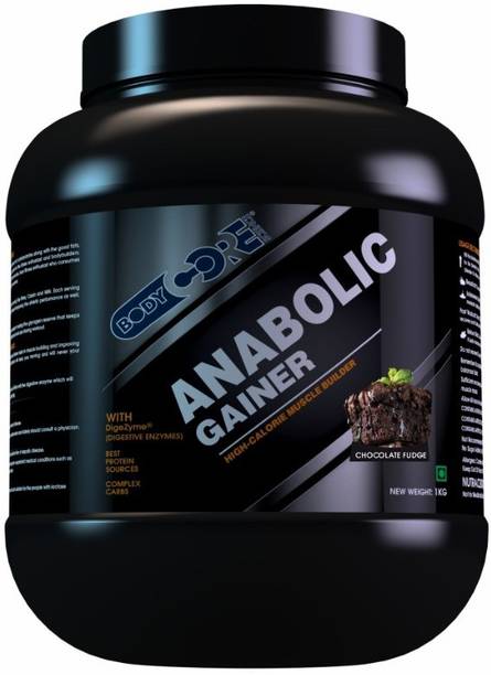 Body Core Science Anabolic Gainer-1 Kg (Chocolate Fudge) Weight Mass Muscle Gainer Weight Gainers/Mass Gainers