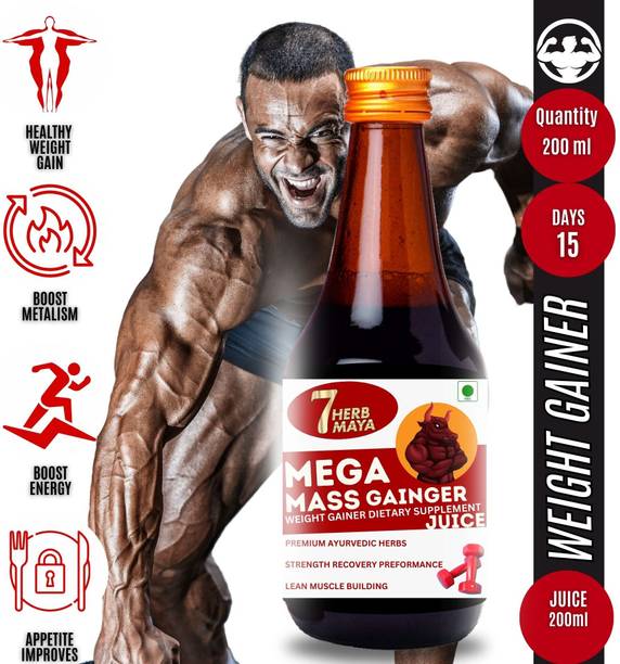 7Herbmaya Mega Mass Advance Mass Gainer for Muscles, weight Gain & Mass Gain Men & Women Weight Gainers/Mass Gainers