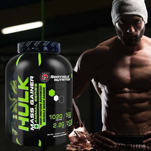 BODYHOLIC Nutrition Hulk Mass High Protein Advance Muscle Mass Weight Gainers/Mass Gainers