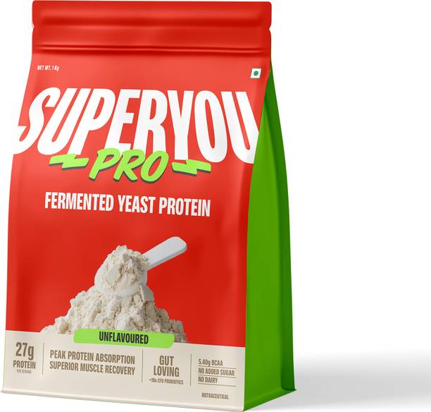 SUPERYOU Pro Fermented Yeast Protein|26g Protein|Unflavoured 1kg