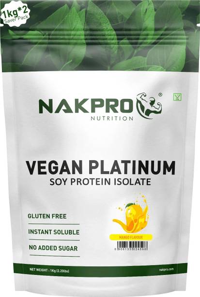 Nakpro 100% Soy Protein Isolate, 25.3g Protein, Natural Vegan Plant Protein Powder Plant-Based Protein