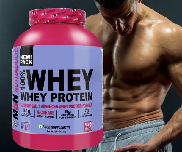 MUSCLE SIZE 100% Whey Protein Powder | 24g Protein + 5g Creatine + 7g BCAA Per Serving Whey Protein