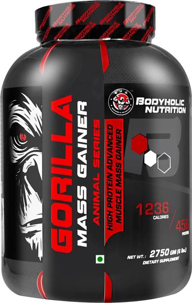 BODYHOLIC NUTRITION GORILLA MASS GAINER HIGH PROTEIN MUSCLE MASS GAINER (6lbs) Weight Gainers/Mass Gainers