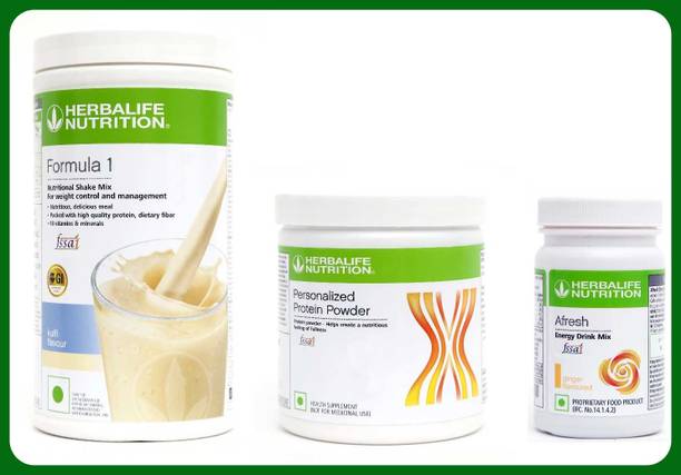 Herbal Nutrition Life FORMULA 1 KULFI (500g)+ Protein POWDER (200g)+ AFRESH GINGER (50g) SET OF 3 PCS Plant-Based Protein