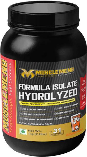 MUSCLEMEND Hydrolyzed Whey Isolate | 27g Protein | 5.9g BCAA | Fast Absorption Whey Protein