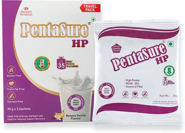 PentaSure HP High Protein Powder Travel Pack Improve Muscle Strength(3 x 30gm) Whey Protein