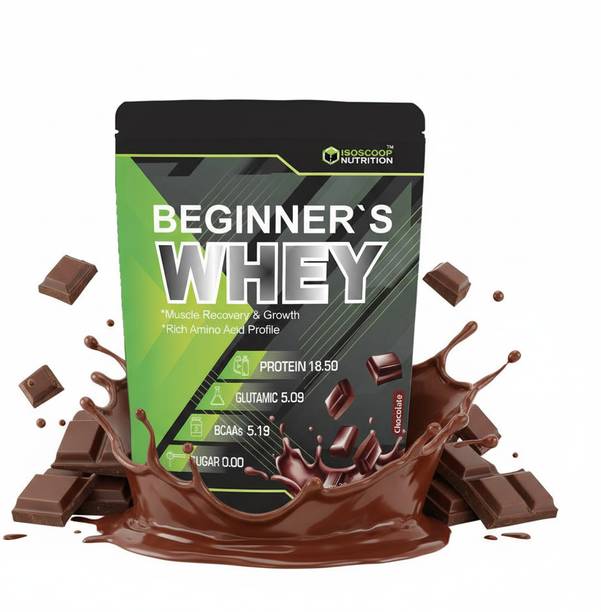 iso scoop nutrition Beginner's Whey Chocolate 1 kg Whey Protein Whey Protein