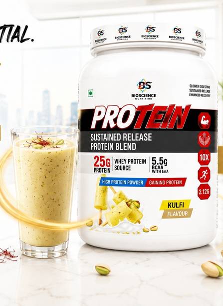 Bioscience Nutrition High Whey Protein (Kulfi Flavour) | 25g Protein Muscle Gainer Supplement Whey Protein