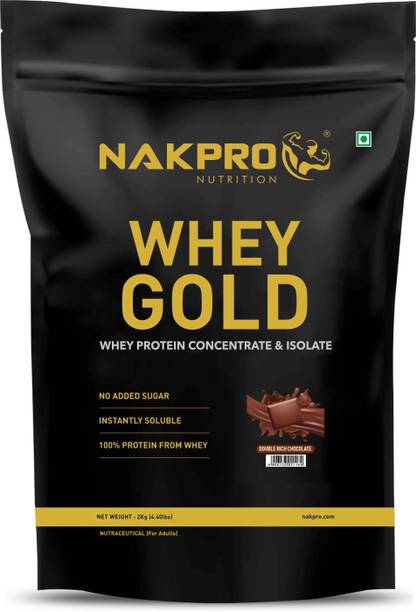 Nakpro Gold Whey Protein Concentrate & Isolate, 25.5g Protein, Trustified Certified Whey Protein