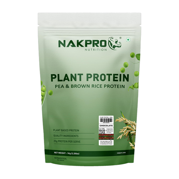 Nakpro Plant protein powder | Pea & Brown rice Blend | 25g Pro | Plant-Based Protein
