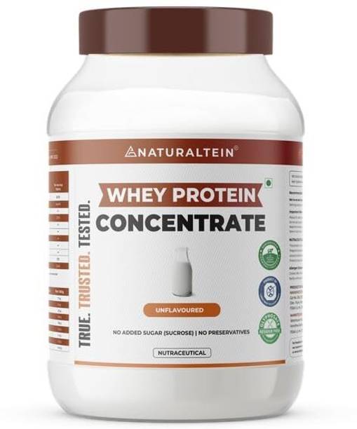 NATURALTEIN Natural Whey Protein Concentrate Unflavoured | 1 kg | No Artificial Sweeteners Whey Protein