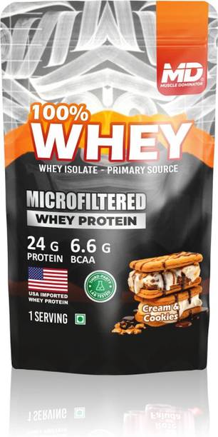 Muscle Dominator 100% Whey Protein 24g Protein 6.6g...