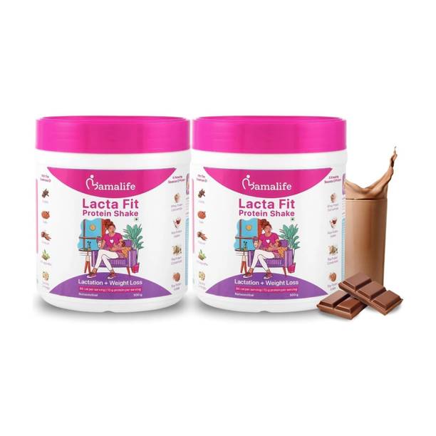 Mamalife Lacta Fit for Breastfeeding Mothers, Whey+Plant Protein Blend for PostpartumCare Protein Shake