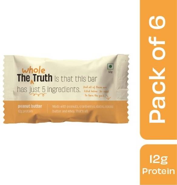 The Whole Truth Peanut Butter | Pack of 6 Protein Bars