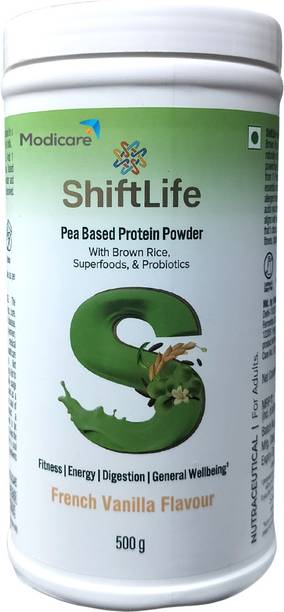 Modicare Pea Based Protein Powder with brown rice, Superfoods & probiotics Nutrition Bars