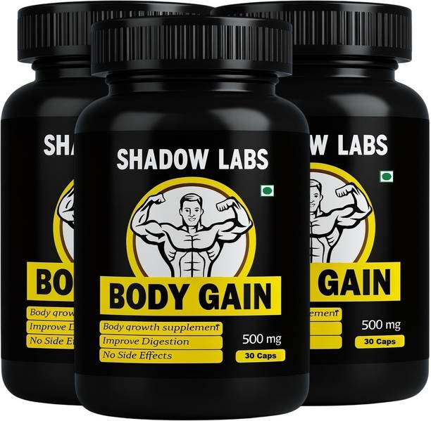 Shadow Labs Weight Gain Capsule for Men & Women | Body Mass & Muscle Gainer Supplement Weight Gainers/Mass Gainers