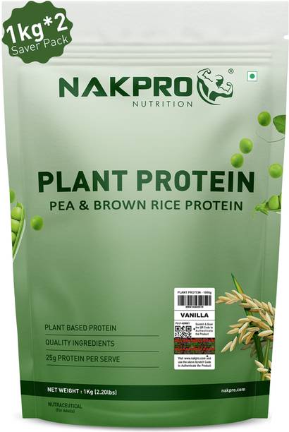 Nakpro Vegan Plant Protein Powder - 25.2g Protein (Brown Rice & Pea Protein Isolate) Plant-Based Protein