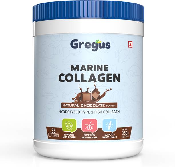 Gregus Marine Collagen powder For Women and Men helps in Glowing Skin , Hair and Nail. Protein Shake