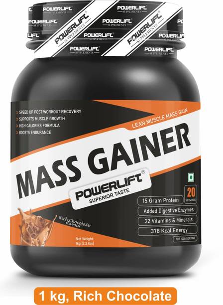 POWERLIFT For Lean Muscle Gain Protein Powder, with Multivitamins Weight Gainers/Mass Gainers