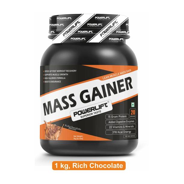 POWERLIFT For Lean Muscle Gain Protein Powder, with Multivitamins Weight Gainers/Mass Gainers