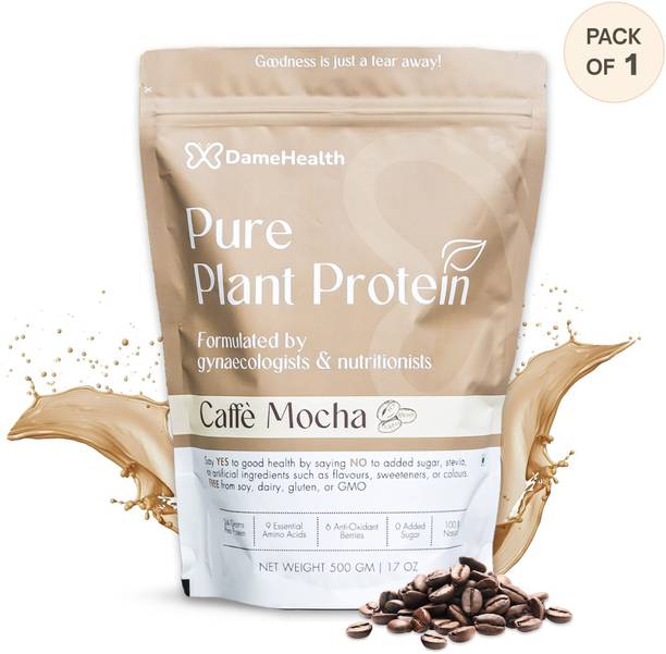 dame health Women’s Plant Protein 24g/Serve - 500gm Pack of 1 100%Natural Safe Pea Isolate Plant-Based Protein