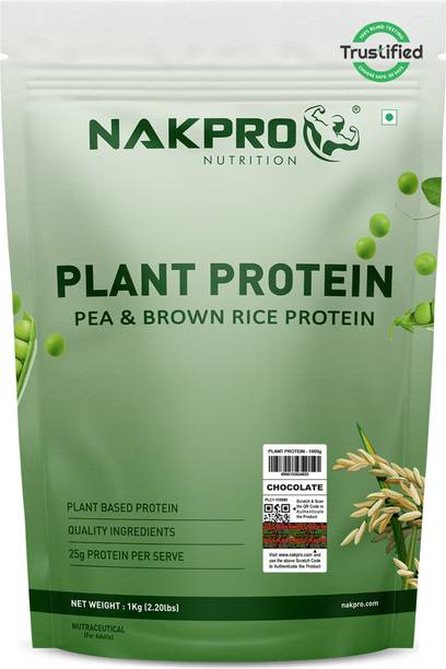Nakpro Plant protein powder | Pea & Brown rice Blend | 25g Pro | Plant-Based Protein