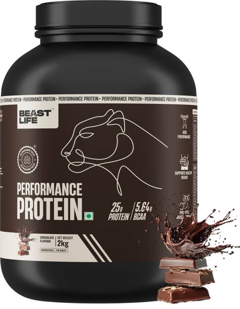 BeastLife Performance Protein Powder | Muscle Growth | High Absorption | 5.64g BCAA Whey Protein