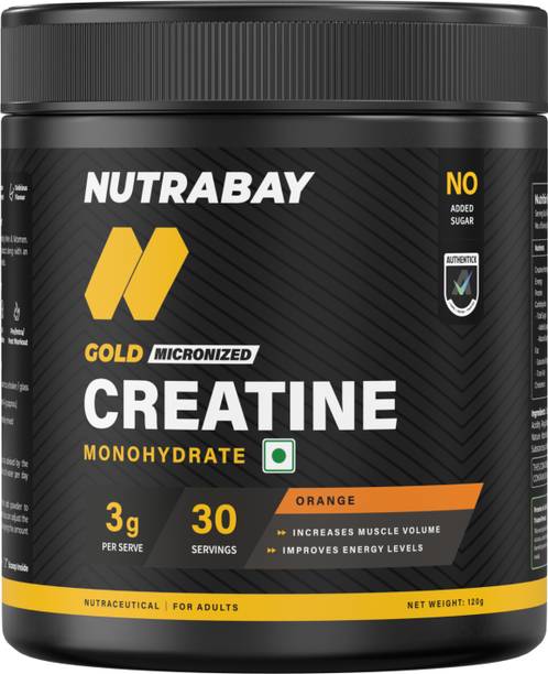 Nutrabay Gold Micronized Creatine Monohydrate, Pre/Post Workout, Flavoured Amino Acid Creatine