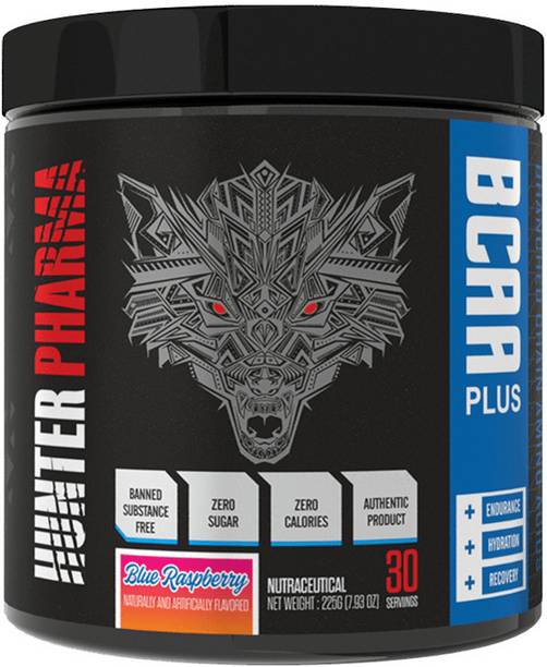 HUNTER PHARMA BCAA Plus | Blue Raspberry | 30 Servings BCAA