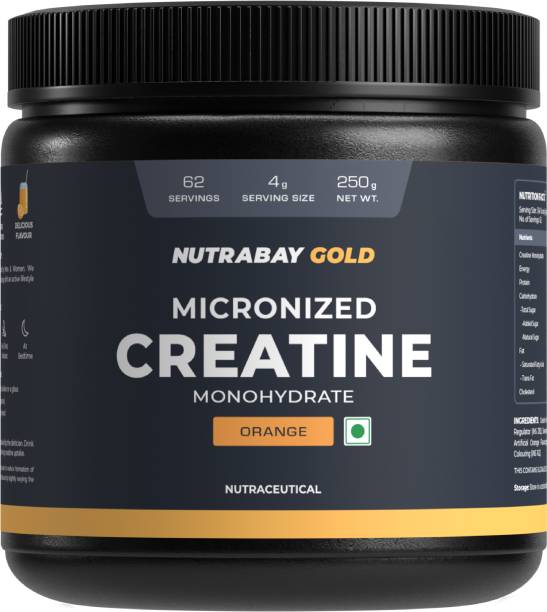 Nutrabay Gold Micronized Creatine Monohydrate, Pre/Post Workout, Flavoured Amino Acid Creatine