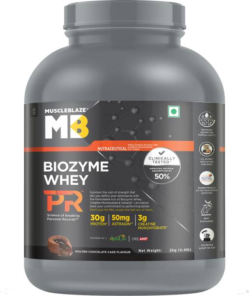 MUSCLEBLAZE Biozyme Whey Protein PR with Creatine Monohydrate & AstraGin® Whey Protein