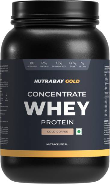 Nutrabay Gold 100% Whey Protein Concentrate with Digestive Enzymes & Vitamin Minerals Whey Protein