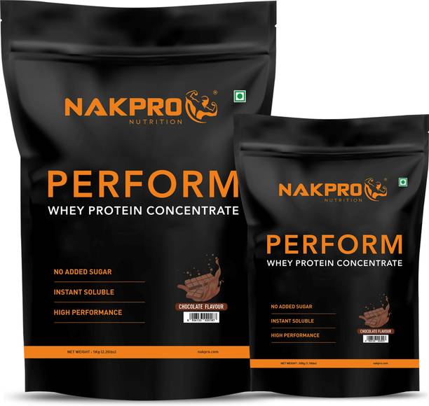 Nakpro Perform Whey Protein Concentrate Supplement Powder with Vitamins & Minerals Whey Protein