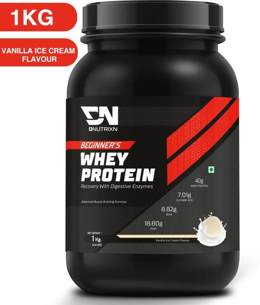 DNUTRIXN Beginner's High Whey Protein with Digestive Enzyme, Multivitamin Whey Protein