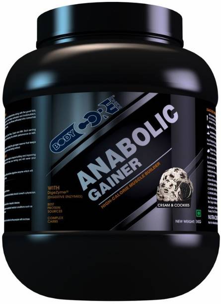Body Core Science Anabolic Gainer-1 Kg (Cream & Cookies) Weight Muscle Mass Gainer Weight Gainers/Mass Gainers