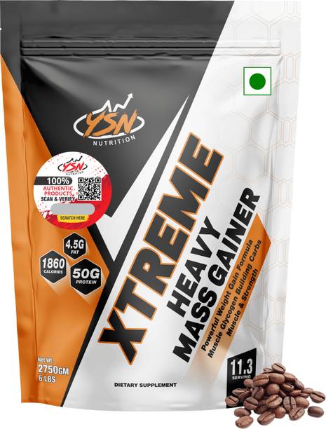 YSN NUTRITION Xtreme Mass Gainer (High Protein Weight Gainer) 6LBS Weight Gainers/Mass Gainers