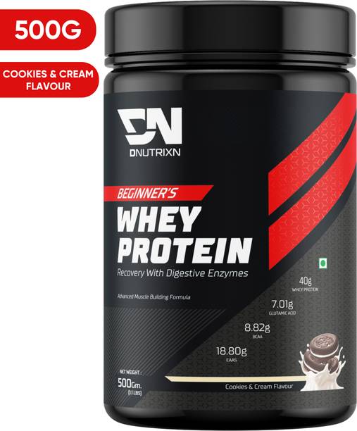 DNUTRIXN Beginner's High Whey Protein with Digestive Enzyme, Multivitamin Whey Protein